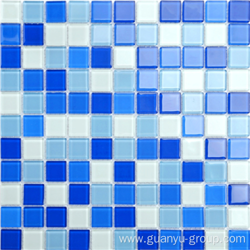 Swimming pool glass mosaic